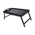 thumbnail image 1 of DOLITY Bamboo Breakfast Tray Flexible Portable Laptop Desk for Sofa Couch Floor black, 1 of 9