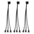 thumbnail image 1 of 3-Port 3pcs Cooler 4pin Cable Wire, Cooler Cable, For Different Demands, The Motherboard Fan,, 1 of 8