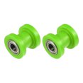 thumbnail image 1 of Unique Bargains 2 Pcs 10mm Drive Chain Pulley Chain Adjustment Tensioner Rubber Wheel Guide for Motorcycle ATVs Green, 1 of 7