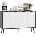thumbnail image 1 of HOMCOM 47" Sideboard, Buffet Cabinet with Adjustable Shelves, Black, 1 of 10