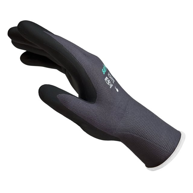 Safedenn Touch Screen Compatible Work Gloves with Non-Slip MicroFoam Coating, 6 Pairs, S