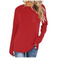 thumbnail image 1 of Yuyuzo T-Shirts à Manches Longues pour Femmes Col Ras du Cou Décontractés Basiques Doux Amples Couleur Unie Hauts d'Automne, 1 of 5