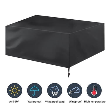 Domqga Housse de Protection pour Meubles de Patio d'Extérieur Imperméable et Antipoussière pour Canapé et Table à Manger, Housse pour Meubles d'Extérieur, Housse Antipoussière pour Table