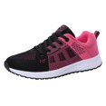 thumbnail image 1 of Kcodviy Femmes Maille Uni Antidérapant Espadrilles Compensées pour Femmes Chaussures à Lacets Espadrilles Espadrilles Décontractées Talons pour Femmes Chaussure Étudiante Chaussure de Course, 1 of 7