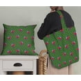 thumbnail image 5 of Soimoi Green Poly Georgette Fabric Watercolor Macaw Parrot & Triangle Geometric Fabric Prints By Yard 52 Inch Wide, 5 of 5
