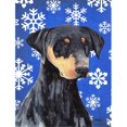 thumbnail image 1 of 11 x 15 Po. Drapeau de Jardin d'Hiver Doberman, 1 of 1
