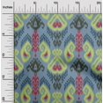 thumbnail image 1 of oneOone Tissu Polyester Lycra Tourbillon & Paisley Ikat Imprimé 1 Yard 56 Pouces de Large, 1 of 1