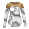 thumbnail image 1 of Hauts d'Allaitement de Maternité pour Femmes à Manches Longues, T-Shirt d'Allaitement Rayé, 1 of 10