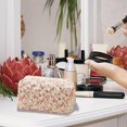thumbnail image 3 of Travel Floral Quilted Cosmetic Bag Portable Small Storage Organizer for, 3 of 5