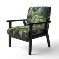 thumbnail image 3 of Designart « Dynamic Ferns Green and Black Contrast II » Fauteuil d'Appoint Rembourré à Fougères Vertes - Fauteuil Moderne pour Chambre, 3 of 7