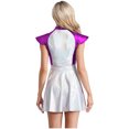 thumbnail image 2 of iiniim Costume Femme Espace Alien Paillettes Astronaute Robot Cosplay Tenue Évasée Mini Robes Violet 4TG, 2 of 7