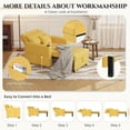 thumbnail image 4 of AECOJOY 38" 3-in-1 Sleeper Chair Bed with Adjustable Backrest, Yellow, 4 of 9