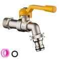 thumbnail image 1 of TIELUTT Garden Faucet 1/2 Inch Brass Double Faucet Outdoor Frost Proof Garden Faucet with 1 X Utility Faucet Outdated Kitchen Commercial Faucet Head Water Faucet for Kitchen Kitchen Faucet Head, 1 of 8