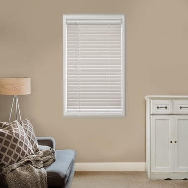 MAINSTAYS Store En Simili Bois 5 cm , Blanc, 152,4cm x 122cm