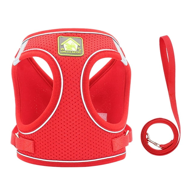 LSLJS Pet Harness and Leash Set, All-in-one Reflective Dog Harness No Pull with Adjustable Buckles for Puppies, Small, Medium, Large, and Extra-Large Dogs