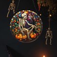 thumbnail image 2 of Halloween Hanging Decoration Acrylic Luminous Skull Sign With Glow Effect For Indoor And Outdoor Use, 2 of 9