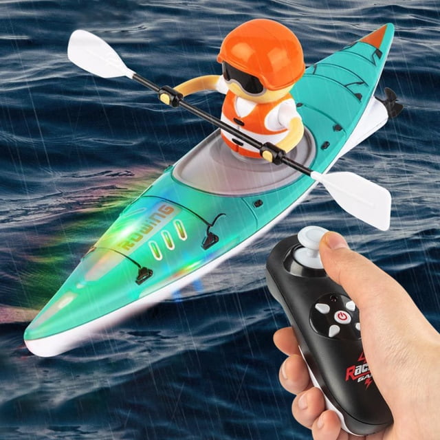 Danhjin Kayak Télécommandé Coloré Kayak d'Aviron Télécommandé Compétitif Imperméable Aviron Double Conduite Équilibré Bateau Télécommandé