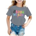 thumbnail image 1 of PMVFHDE Hauts Fille Hauts Filles T-Shirts Graphiques pour Fille Hauts Filles T-Shirts Enfants Rentrée des Classes Graphique Manches Courtes Col Rond T-Shirt Lumineux et Confortable pour Garçons et Filles Gris Clair,10-11 Ans, 1 of 4