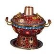 thumbnail image 3 of jifeng Shabu Shabu Fondue Chinoise Marmite Robuste Réunion de Famille Usage Domestique Casserole Rouge, 3 of 9