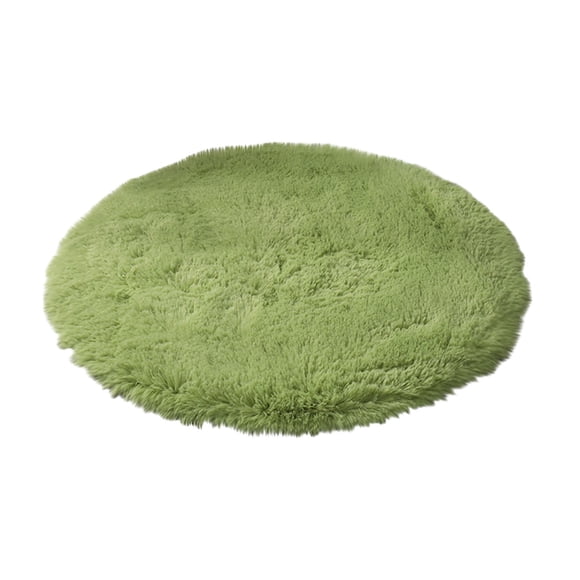 Nilvkv Tapis Rond Maison Salon Canapé Tapis de Sol Chambre Lit Poils Longs Soie Laine Tapis Coloré