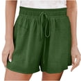 thumbnail image 1 of Shorts pour Femmes Décontractés Mode pour Femmes Couleur Unie Décontracté Jambe Grand Ample Taille Haute à Lacets Shorts Pantalons, 1 of 7