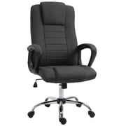 Vinsetto High Back Office Chair Height Adjustable Desk Chair with Wheels, Black (Set of 1)