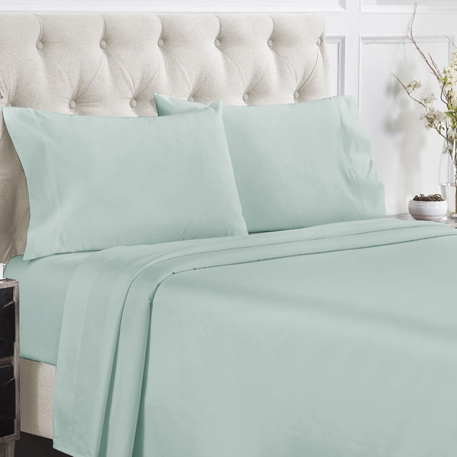 California Design Den Sheet Sets, Natural 100% Cotton Sheets, Soft Luxury 400 Thread Count Sateen Bedding Sheets Set, Deep Pocket Cooling Sheets