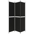 thumbnail image 2 of vidaXL 3-Panel Room Divider Black 150x220 cm Fabric, 2 of 5