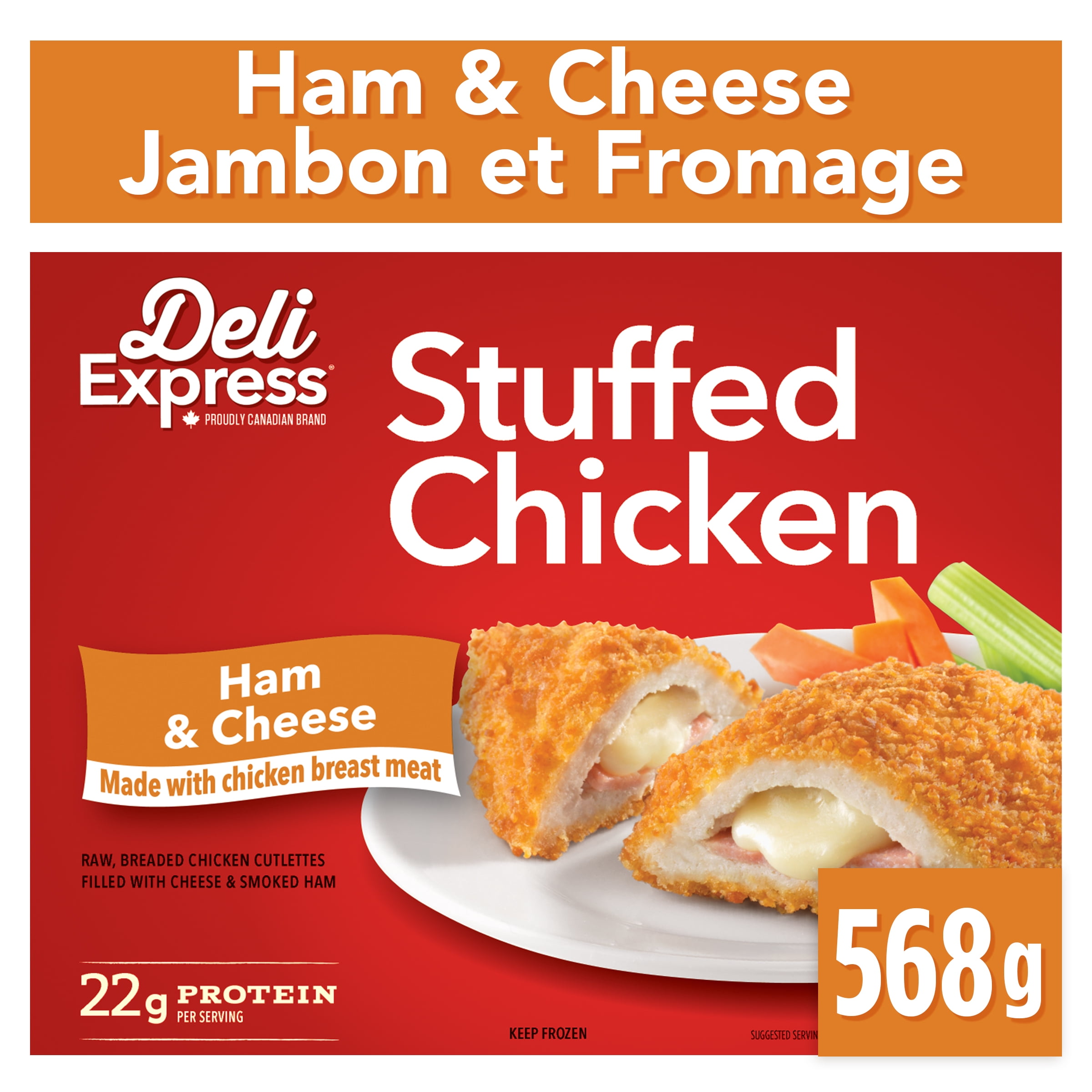 Poulet farci au jambon et au fromage Deli Express 568g
