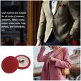 thumbnail image 5 of Unique Bargains 10pcs 32L Fabric Cloth Covered Button 20mm Round Metal Shank Sewing Buttons for Suits Dress Blouses, Red, 5 of 5