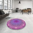 thumbnail image 4 of Ahgly Company Machine Washable Indoor Rectangle Transitional Orchid Purple Area Rugs, 8' x 10', 4 of 7