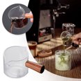 thumbnail image 2 of Spresso Shots Cup With Wood Handle Clear Glass Machine Accessories Measuring Cup With Scale Shot Glass With Spout 100ml Vacuum Insulated Coffee Mug Glass Wall Foam Insulation Futuristic Glasses, 2 of 9