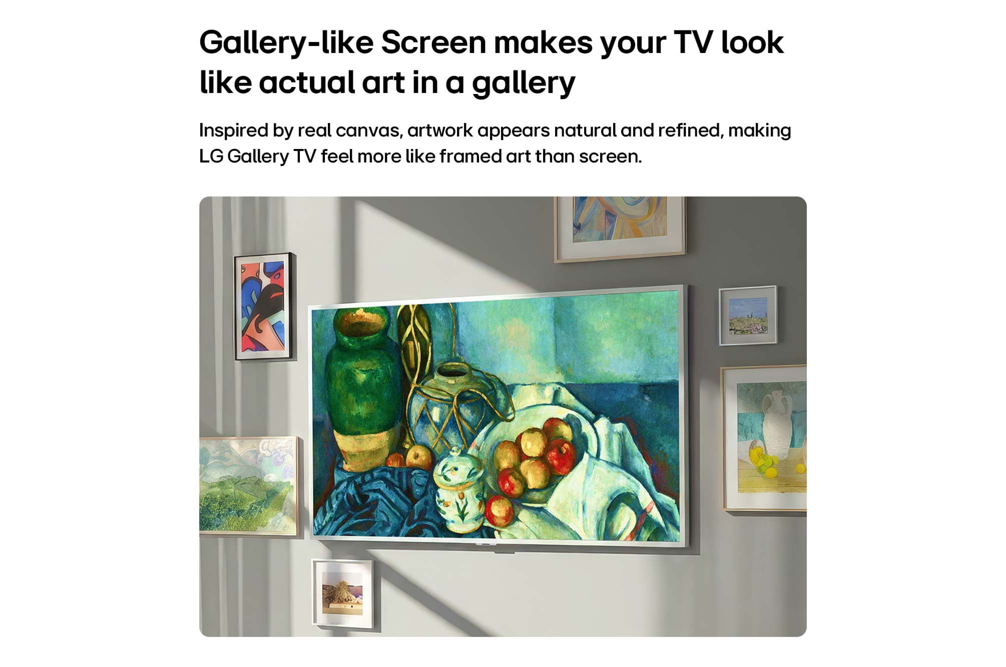 Téléviseur intelligent LG 55 po Gallery QNED Mini-LED - Processeur α7 AI 4K Gen9, Taux de rafraîchissement VRR 60hz, HDR10, ALLM, HGIG, Optimiseur de jeu, WebOS 26 (55LX7BPUA, 2026)
