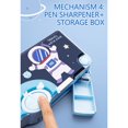 thumbnail image 4 of Pencil Box for Kids With Double Layer Design, ABS Plastic, 9.6 in x 3.9 in x 1.6 in, Includes Pencil and Sharpener, 4 of 5