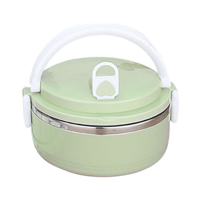 Meitianfacai Lunch Box Food Container, 700ml 1 Layer Round Food Lunch Box Stainless Steel Lunch Box Lunch Box Food Storage Box Children's Lunch Box Hot Food