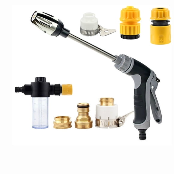 Yeciiwht High Pressure Car Wash Gun Set with Lance Foam Cannon - Portable Garden Hose Nozzle Kit for Vehicles Cleaning