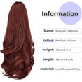 thumbnail image 2 of ORUYROP Extension de Queue de Cheval, extensions de Cheveux à Pince Griffe de 16 Pouces Queue de Cheval Cheveux Courts Bouclés Extension de Cheveux Pièce de Cheveux Synthétique d'Apparence Naturelle pour Femmes Auburn, 2 of 7