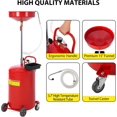 thumbnail image 1 of GloryStar 20 Gallon Waste Oil Drain Tank, Air Operated Portable Oil Drainer with Adjustable Funnel, Fluid Fuel Transfer Drainage with Wheels, Oil Change Container for Automotive Workshops, 1 of 7