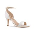 thumbnail image 1 of BLISSFUL STEP Sandales à Talons Aiguilles à Brides Pailletées pour Femmes Blanches (Taille 6), 1 of 7