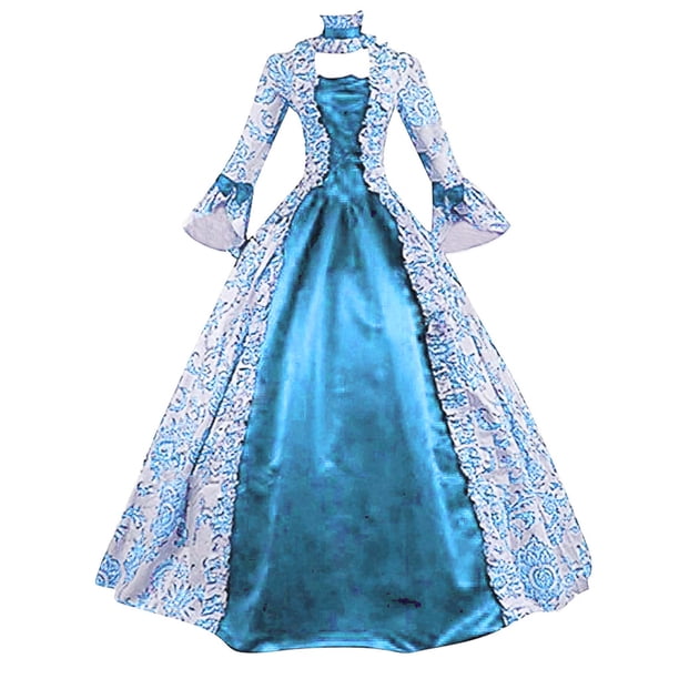 Pisexur Gothic Dress Unique Design Vintage Large Hemline Princess