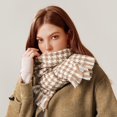 thumbnail image 2 of XZNGL Femme Mode Hiver Chaud Doux Décontracté à Franges Imprimé Pied-de-Poule Cache-Couche, 2 of 8