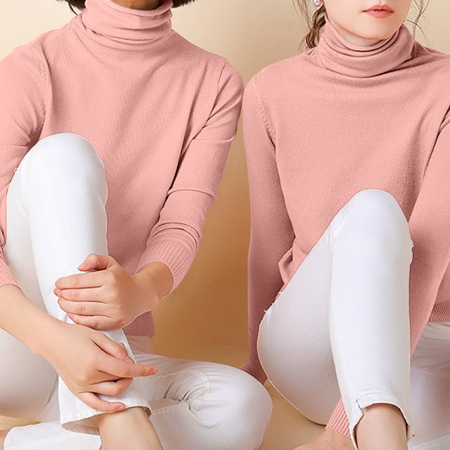 DPTALR Blouse pour Femmes à Col en R, Manches Longues, Coupe Ample, Couleur Unie