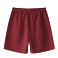 thumbnail image 4 of EOYWHK Cotton Linen Shorts for Men Summer Breathable Workout Gym Shorts Mid Waisted Solid Color Running Swimming Sleeping Shorts, 4 of 5