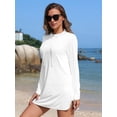 thumbnail image 4 of Charmo Maillot Dermoprotecteur à Capuche UPF 50+ pour Femmes, Manches Longues, Protection UV, Fermeture Éclair, Chandails de Bain avec Poches, 4 of 7