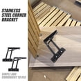 thumbnail image 3 of Table en Fer Pliable à Hauteur Réglable avec Support Pneumatique Stable Noire pour Meubles 2 Pcs, 3 of 8