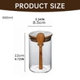 thumbnail image 3 of Hinati Clearance Sale Glass Jars with Airtight Lids and Spoons Thick Glass Food Storage Airtight Food Storage Containers, Kitchen Storage Containers for Cabinets, Countertop, Drawers, Under Sink, 3 of 8
