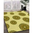 thumbnail image 3 of Ahgly Company Tapis d'Intérieur Lavables en Machine, Carrés Transitionnels Vert Jaune Foncé, Carrés de 3', 3 of 7