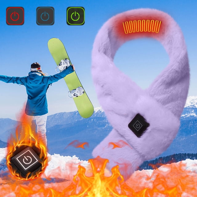 EGNMCR Camping & Hiking Heating Scarf USB Electric Heating Neck Protection Cold Invisible Zipper Scarf a scarf