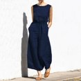 thumbnail image 1 of Combinaisons Amples pour Femmes Décontractées en Coton Combinaisons pour Dames Salopettes Taille Haute Combinaisons, 1 of 7