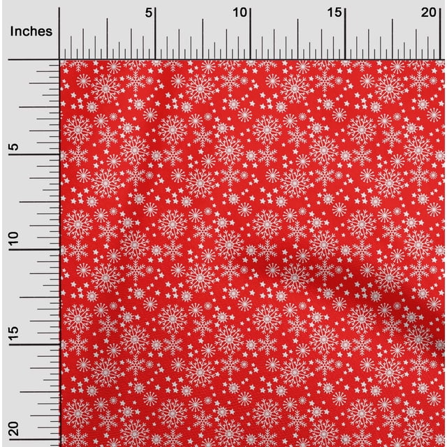 oneOone Velvet Red Fabric Merry Christmas Craft Projects Decor Fabric Printed By The Yard 58 Inch Wide